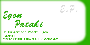 egon pataki business card